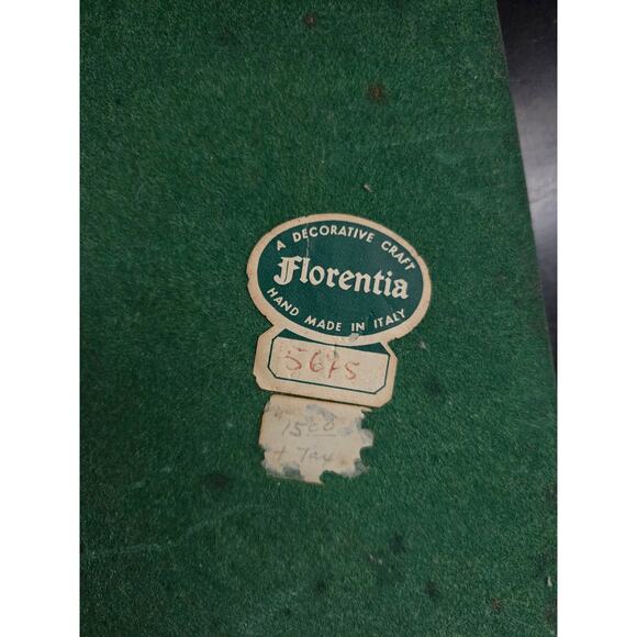 Florentia Italy 9.5" Hand-Painted Wooden Tray Birds & Floral Gold Accents - Picture 7 of 7